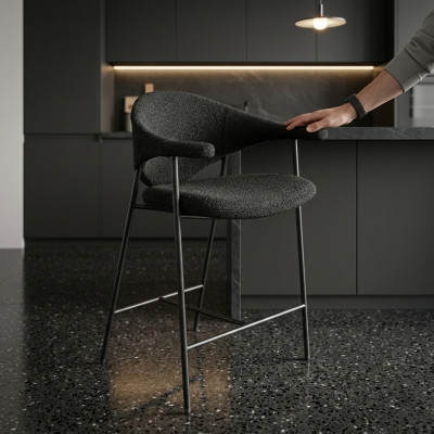 Stilvolle Sitzmöbel Designer Esszimmer Stühle mit Stahlbeinen Modern
