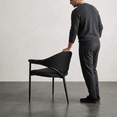 Schwarzer Designer Stuhl Luxus Esszimmer Einsitzer Moderne Einrichtung