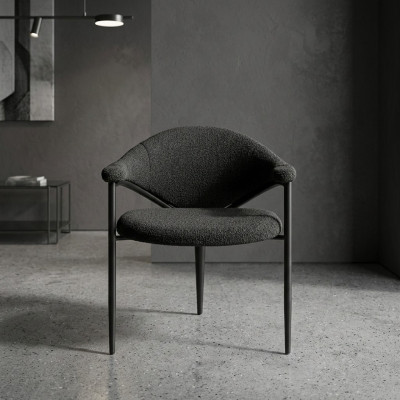 Schwarzer Designer Stuhl Luxus Esszimmer Einsitzer Moderne Einrichtung
