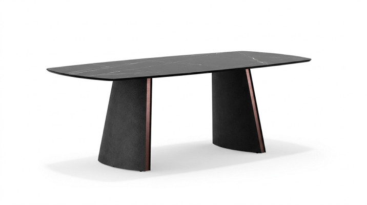 Luxus Dunkel grauer Esstisch Esszimmer Tische Designer Einrichtung Neu