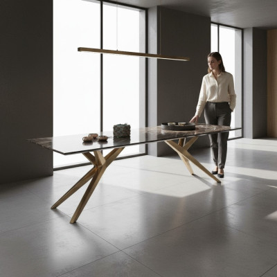Luxuriöser Luxus Edelstahl Esszimmer Tisch Eleganter Marmor Tische Neu