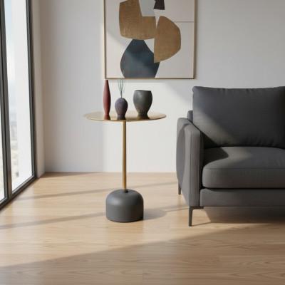 Luxuriöser Runder Beistelltisch Wohnzimmer Couchtisch Designer Möbel