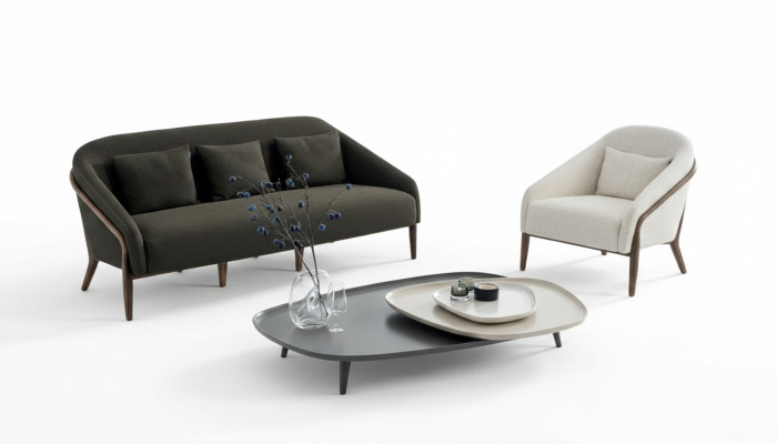 Luxus Wohnzimmer Set Sofa Sessel Modernen Design 3+1 Sitzer Möbel Neu