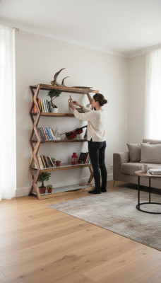 Bücherregal Modern Holz Regal Schrank Büro Designer Einrichtung Regale