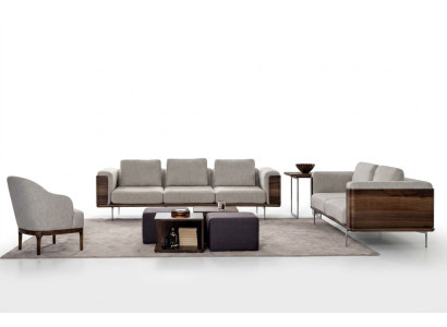 Wohnzimmer Set Luxus Modernen Designen  2x Sofas mit Sessel Sofagarnitur