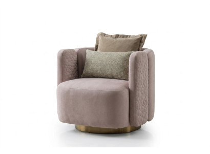 Stilvolle Sessel Wohnzimmer Rosa Modernen Holz Couch Lounge Club Möbel