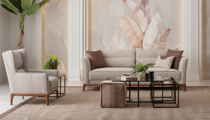 Modernen Designen Sofa 3+1 Sessel Sofagarnitur Wohnzimmer Möbel Einrichtung