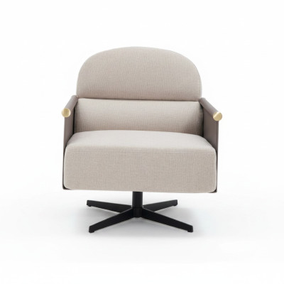 Stilvoller Sessel luxuriöser Lounge Club Drehstuhl Stuhl Design Wohnzimmer