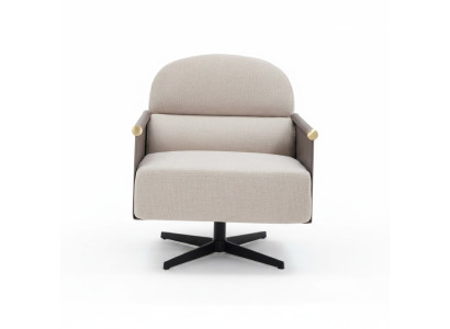 Stilvoller Sessel luxuriöser Lounge Club Drehstuhl Stuhl Design Wohnzimmer