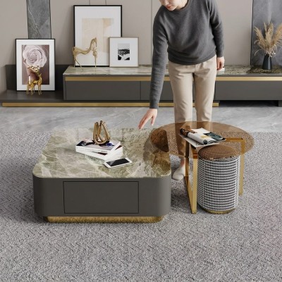 Wohnzimmer Möbel Luxus Grau Couchtisch Design Tisch Kaffee Tische Neu