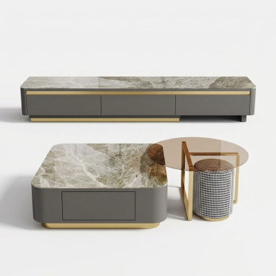 Wohnzimmer Möbel Luxus Grau Couchtisch Design Tisch Kaffee Tische Neu