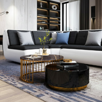 Moderne Couchtisch Einrichtung Wohnzimmer Möbel Schwarz Tische