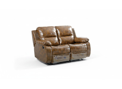 Couchen Braun Sofa 2 Sitzer Massagesessel Zweisitzer Relax Neu