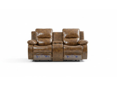 Zweisitzer Sofa Moderne Wohnzimmer Couch Braun Designer Polstersofas
