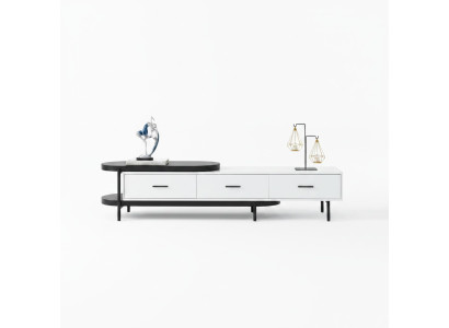 Wohnzimmer Wohnwand rtv Lowboard Holz Weiß Möbel Neu Modern Design