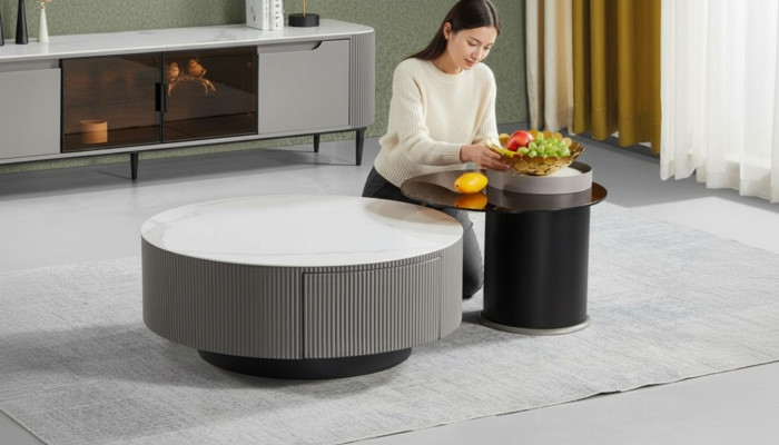 Runder Set 2x Couchtische Kaffeetisch Beistelltisch Design Wohnzimmer