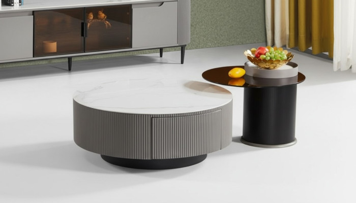 Runder Set 2x Couchtische Kaffeetisch Beistelltisch Design Wohnzimmer