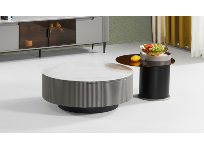 Runder Set 2x Couchtische Kaffeetisch Beistelltisch Design Wohnzimmer