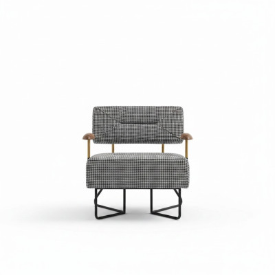 Sessel Stuhl Polster Fernseh Textil Holz Stoff Design Lounge Club Relax
