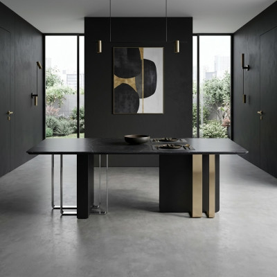 Schwarzer Holztische Esszimmer Tisch Esszimmertisch Stil Esstisch 180x90