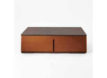 Wohnzimmer Couchtisch Orange Luxus Material Holz Stil Moderne Tische