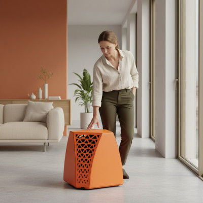 Wohnzimmer Couchtisch Orange Stil Moderne Material Holz Luxus