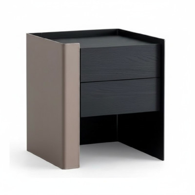Schwarzer Nachttisch Designer Nachtkonsole Schlafzimmer Holz Möbel Neu