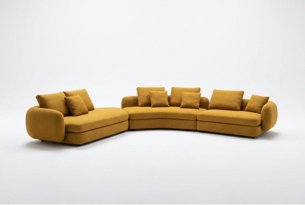 Wohnzimmer Luxus Möbel Ecksofa L Form Couch Design Polsterung Textil