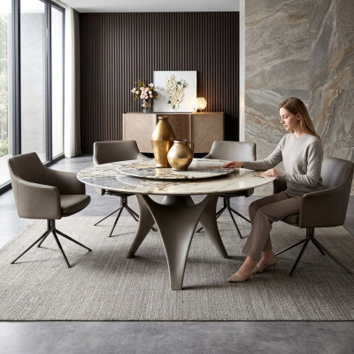 Luxus Esstisch Runde Esstische Esszimmer Rund Tisch Material Holz Tische