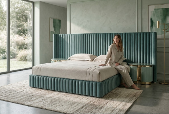  Schlafzimmer Möbel Doppelbett 2x Nachttische Bettgestell Nachtkästchen