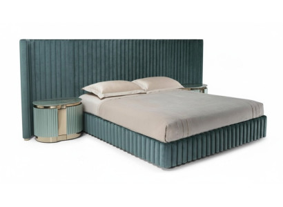  Schlafzimmer Möbel Doppelbett 2x Nachttische Bettgestell Nachtkästchen