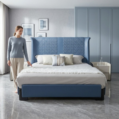 Schlafzimmer Set Bett 2x Nachttisch 3 tlg. Design Modern Luxus Betten Gruppe Neu