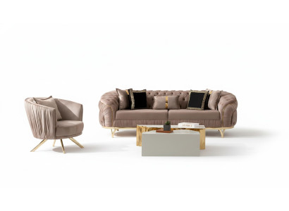 Luxus Sofagarnitur 31 Sitzer Textil Designer Chesterfield Sofa Modern