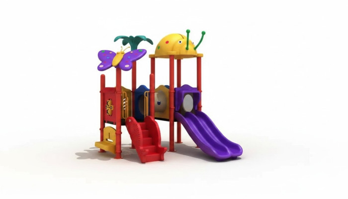 Kinderbereich mit Rutschen Unterhaltung für Kinder Garten Spielplätze