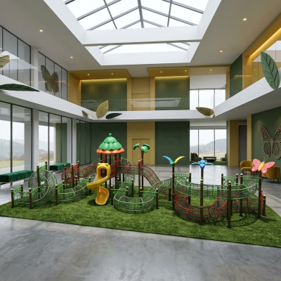 Sportkomplex im Freien Kinderklettergarten Spielplatz Öffentlich Freizeitpark
