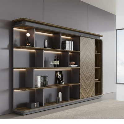 Design Schrank Bücherschrank Aktenregal Office Einrichtung Regal Büro