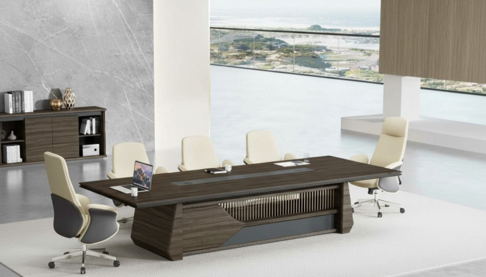 Büro Möbel Moderner Brauner Konferenztisch Luxus Besprechungstisch Neu