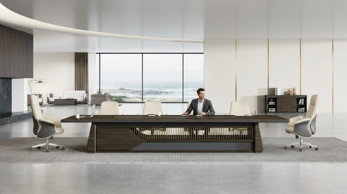 Konferenztisch Besprechungs Tisch Luxus Büro Möbel Moderner Braun Tische