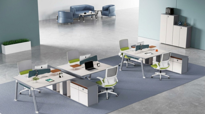 Büro Einrichtung Möbel Schreibtischen Team Tisch Counter Büromöbel