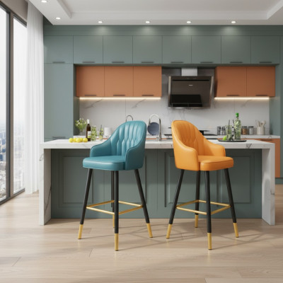Barhocker Barstuhl Stoff Design Barstühle Bar Hocker Esszimmer Neu