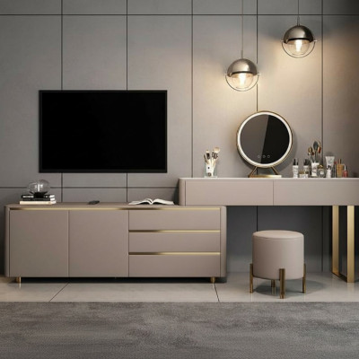 Schminktisch mit RTV Schubladen Spiegel Luxus Konsole Schlafzimmer