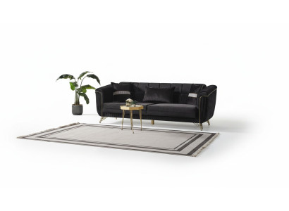 Edles Dreisitzer Sofa Modernen 3 Sitzer Stilvolle Sofa 228cm Braun Möbel