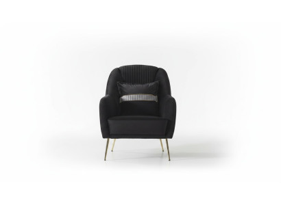 Elegantes Sofa Sessel Sofagarnitur Schwarz Relax 2tlg Wohnzimmer Möbel