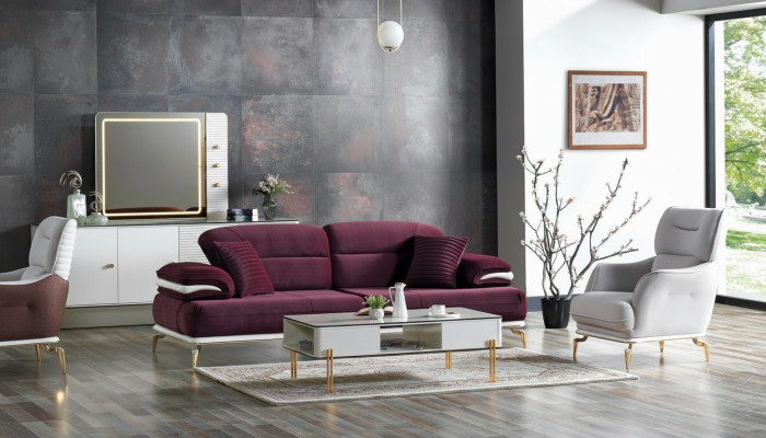 Sofagarnitur 3+1 Sitzer Sessel Garnitur Modern Relax Sessel Möbel