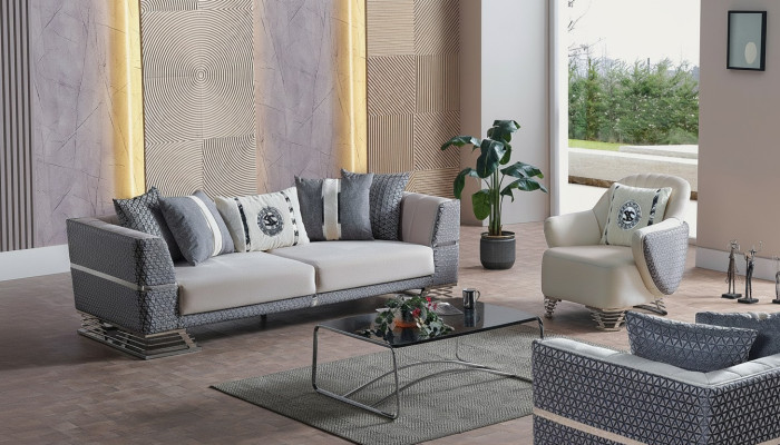 Sofagarnitur 3+1 Sitzer Sessel Garnitur Modern Relax Sessel Möbel Neu