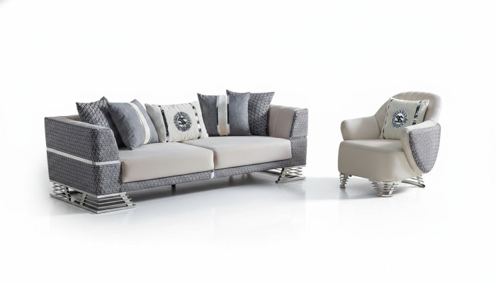 Sofagarnitur 3+1 Sitzer Sessel Garnitur Modern Relax Sessel Möbel Neu