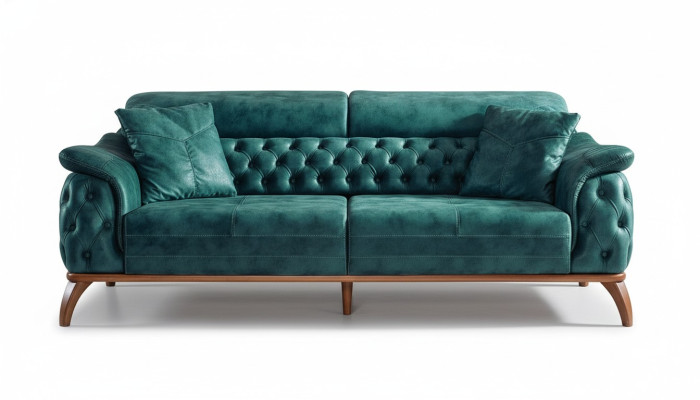 Luxus Chesterfield 3 Sitzer Designer Sofa Couch Polster Couchen Textil Neu