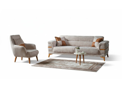 Sofagarnitur 3+1 Sitzer Modern Relax Sessel Modern Stil 2tlg Luxus Wohnzimmer