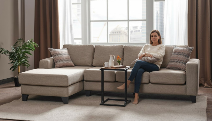 Wohnlandschaft Ecksofa L-Form Couch Sitz Polster Sofa Luxus Möbel Sofas modern Neu