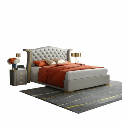 Chesterfield Doppel Bett Schlafzimmer Polster Luxus Betten 180x200cm
